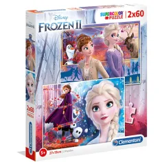Ledové království 2 Supercolor 2 v 1 puzzle 2x60ks - Clementoni