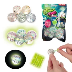 Glow N Fun sada 5 skákacích gumových míčků svítících ve tmě