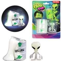Glow'N Fun Slime Alien: Fluorescenční slime trutí v olejovém sudu s figurkou mimozemšťana obrázek 2
