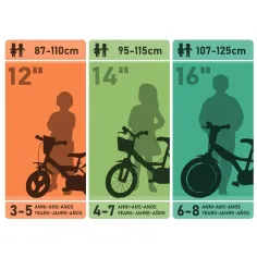 Hot Wheels 16” dětské kolo s držákem na láhev a bočními kolečky v oranžovo-černé barvě – Dino Bikes kolo obrázek 5