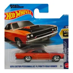 Hot Wheels: 1970 Custom Plymouth Road Runner autíčko 1/64 - Mattel