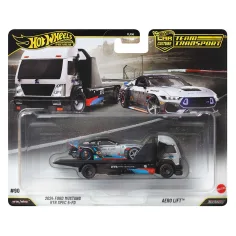 Hot Wheels: Aero Lift autotransportér a 2024 Ford Mustang RTR SPEC 5-FD autíčko 1/64 - Mattel
