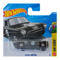 Hot Wheels: Černé autíčko Lotus Cortina 1/64 - Mattel