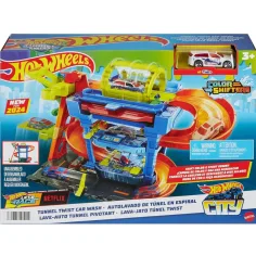 Hot Wheels City: Myčka aut s barevným měnícím malým autem - Mattel