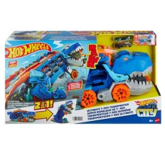 Hot Wheels City: Přestavitelný Ultimate Autotransportér T-Rex - Mattel