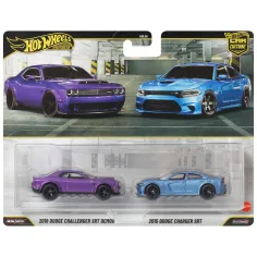 Hot Wheels: Deluxe 2018 Dodge Challenger SRT Demon a 2015 Dodge Charger SRT autíčko 2 ks balení 1/64 - Mattel