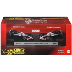 Hot Wheels F1 Autíčko 2-balení - Haas: Ocon + Bearman - Mattel
