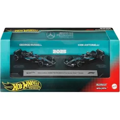 Hot Wheels F1 Autíčko 2-balení - Mercedes: Antonelli + Russell - Mattel