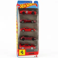 Hot Wheels Ferrari 5 kusový set autíček 1/64 – Mattel