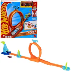 Hot Wheels: Kaskadérský startovací set - Loop Flag Finish herní set - Mattel