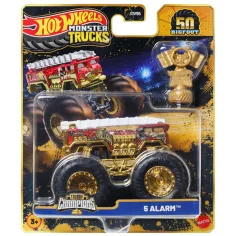 Hot Wheels Monster Trucks: 5 Alarm šampion s trofejí 1/64 - Mattel obrázek 1