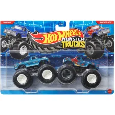 Hot Wheels Monster Trucks: Bigfoot vs Bigfoot Bite autíčko 2ks balení 1/64 - Mattel