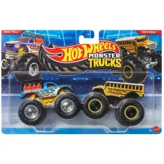 Hot Wheels Monster Trucks: Haul Y'All vs Too S'Cool autíčko 2ks balení 1/64 - Mattel