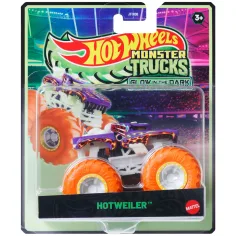 Hot Wheels Monster Trucks: Hotweiler autíčko svítící ve tmě 1/64 - Mattel