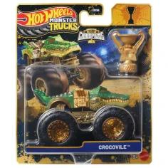 Hot Wheels Monster Trucks: Krokodýlí šampion monster auto s trofejí 1/64 - Mattel