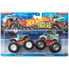 Hot Wheels Monster Trucks: Poo Poo Platter vs Fruit Smasher autíčko 2ks balení 1/64 - Mattel