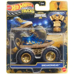 Hot Wheels Monster Trucks: Sneakerhead šampion malého auta s trofejí 1/64 – Mattel obrázek 1