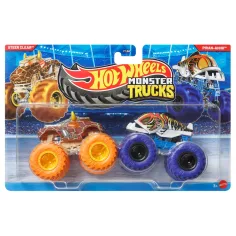 Hot Wheels Monster Trucks: Vyhýbej se vs Piran-Ahhh autíčko 2ks balení 1/64 - Mattel