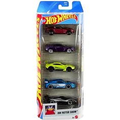 Hot Wheels Motor Show 5 ks autíček – Mattel obrázek 1