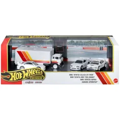 Hot Wheels: Prémiový Toyota ’90s JDM sběratelský set autíček – Supra, Celica GT-Four, MR2 TRD a Sakura Sprinter, 1/64 - Mattel