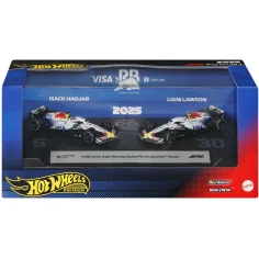 Hot Wheels Premium F1 Racing Bulls 2 kusová sada autíček 1/64 – Liam Lawson #30 a Isack Hadjar #6 – Mattel