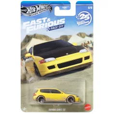 Hot Wheels: Rychle a zběsile Honda Civic EG žluté autíčko 1/64 - Mattel