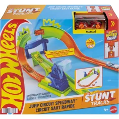 Hot Wheels: Šampionát dráhové sady - Okruhový závod s odrazovým můstkem - Mattel