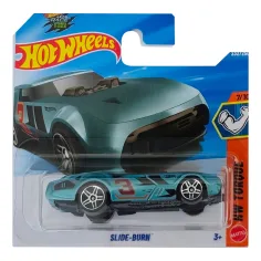 Hot Wheels: Slide-Burn tyrkysové autíčko 1/64 - Mattel