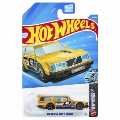Hot Wheels: Volvo 240 Drift Wagon žluté autíčko 1/64 - Mattel
