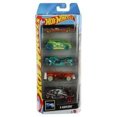 Hot Wheels X-Raycers 5 kusový set autíček 1/64 – Mattel