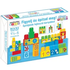 Hraj a uč se!: Sleduj a postav! Stavební hra s vývojovými kartami - D-Toys