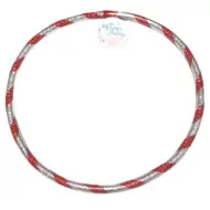 Hula hoop kruh o velikosti 37 cm v barvě fialovo-stříbrné