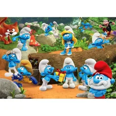 Hupikék šmoulové lesní zábava 104ks supercolor puzzle - Clementoni obrázek 2