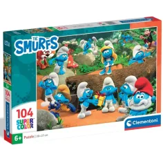 Hupikék šmoulové lesní zábava 104ks supercolor puzzle - Clementoni