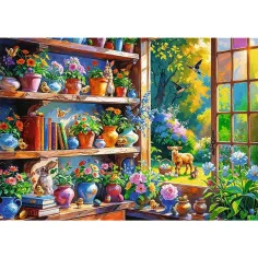 Jarní ráno v květinovém domě – 500 dílků puzzle – Trefl obrázek 2