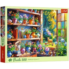 Jarní ráno v květinovém domě – 500 dílků puzzle – Trefl obrázek 1
