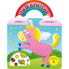 Jednorožci - Vybarvi a nalep samolepky 1. pracovní sešit