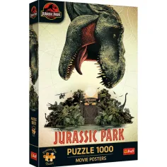 Jurassic Park 1000dílná prémiová plyšová skládačka - Trefl