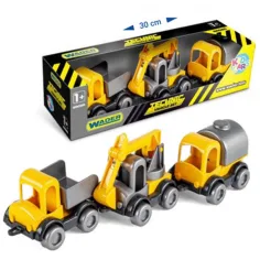 Kid Cars pracovní stroje 3ks sada - Wader
