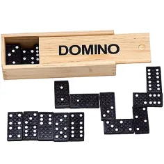 Klasické domino v dřevěné krabičce