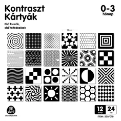 Kontrastní karty pro miminka 0-3 měsíce 12ks sada