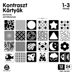 Kontrastní karty pro miminka 1-3 měsíce 12ks sada