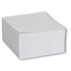 Kostka blok 8,5x8,5x4cm 500 listů bílý lepený