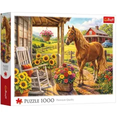 Kůň na farmě 1000 dílků puzzle - Trefl obrázek 1