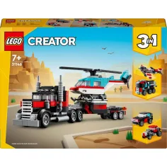 LEGO® Creator: Plachtový nákladní automobil a helikoptéra (31146)