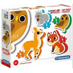 Lesní zvířata 4 v 1 formě puzzle set - Clementoni