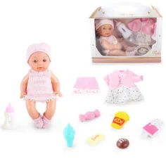 Little Darling panenka se zvukem a 8 doplňky 30cm