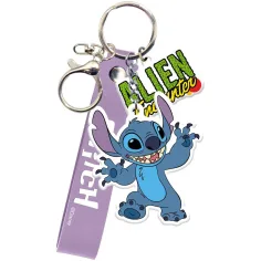 Luna: Disney Stitch klíčový řetěz s karabinou a figurkovou dekorací