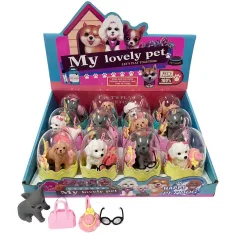 Luna: Figurky pejsků s doplňky v vajíčku 1ks