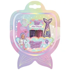 Luna: Glammy Gloss – Sada laků na nehty s mořskou pannou, 2 ks laků na nehty a doplňky